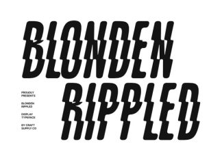 Blonden Rippled Font preview image 1