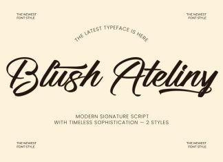 Blush Ateliny Font preview image 1