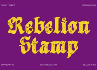 CS Rebelion Stamp Font preview image 1