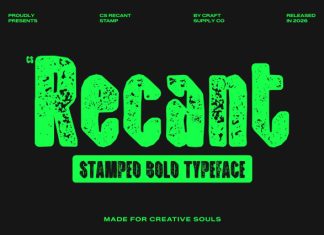 CS Recant Stamp Font preview image 1