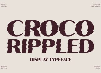 Croco Rippled Font preview image 1