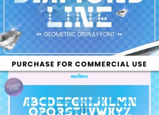 Diamond Line – Geometric Display Font preview image 1