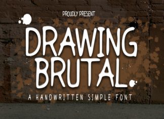 Drawing Brutal Font preview image 1
