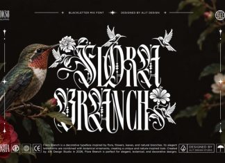 Flora Branch Font preview image 1