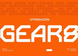 GEAR 8 Font preview image 1