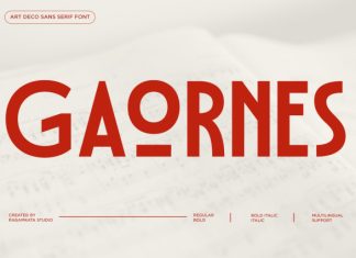 Gaornes – Art Deco Sans Serif Font preview image 1
