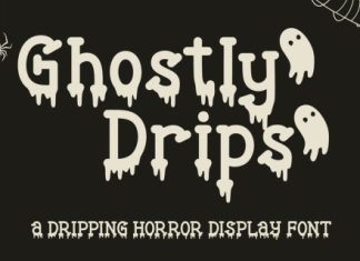 Ghostly Drip Font preview image 1