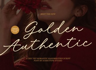 Golden Authentic – Cursive Signature Font preview image 1