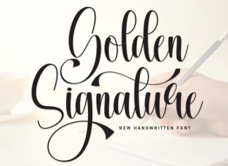 Golden Signature Font preview image 1