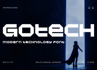 Gotech – Modern Futuristic Font preview image 1