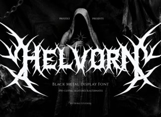Helvorn Black Metal Display Font preview image 1
