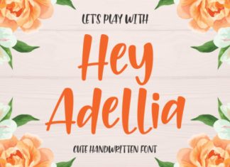 Hey Adellia Font preview image 1