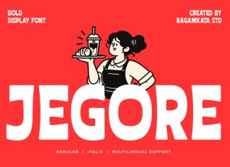 Jegore – Bold Retro Display Font preview image 1