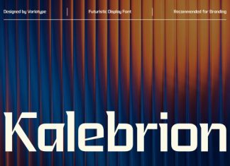 Kalebrion – Futuristic Geometric Display Font preview image 1