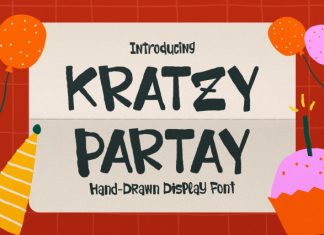 Kratzy Partay Hand Drawn Display Font preview image 1
