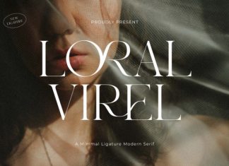 Loral Virel – Minimal Ligature Modern Serif Font preview image 1