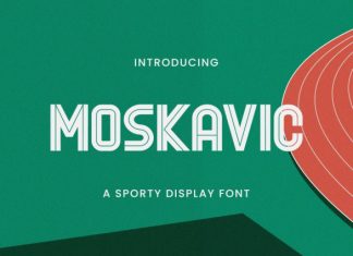MOSKAVIC – Retro Sporty Display Font preview image 1