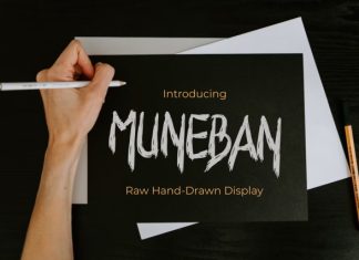 MUNEBAN – Raw Hand-Drawn Display Font preview image 1