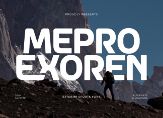 Mepro Exoren – Extreme Sports Font preview image 1