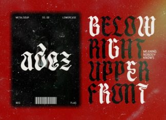 Metal Soup Blackletter Typeface Font preview image 3