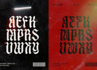Metal Soup Blackletter Typeface Font preview image 2