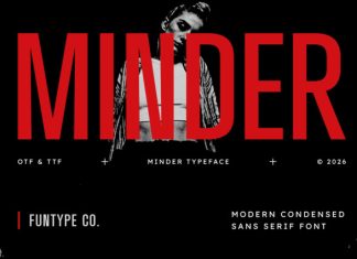 Minder – Modern Condensed Sans Serif Font preview image 1