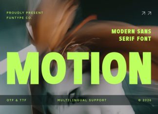 Motion – Modern Sans Serif Font preview image 1