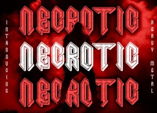 Necrotic – Heavy Metal Font preview image 1