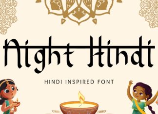 Night Hindi – Hindi Aesthetic Font preview image 1