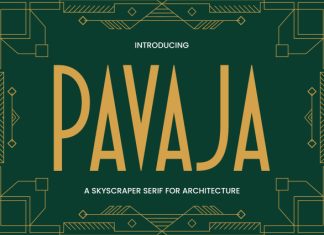 PAVAJA – Retro Architectural Display Font preview image 1