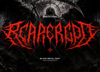 Reapergod Black Metal Font preview image 1