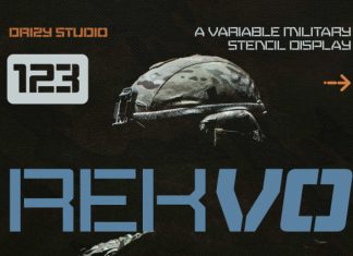 Rekvo – Variable Military Stencil Font preview image 1