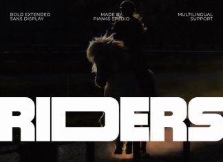 Riders – Bold Extended Display Font preview image 1