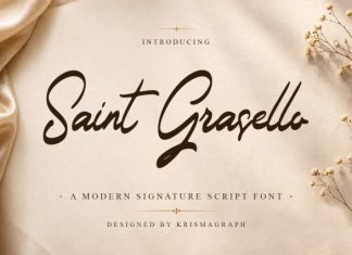 Saint Grasello – Signature Font preview image 1