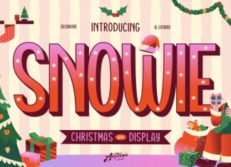 Snowie – Playful Christmas Display Font preview image 1