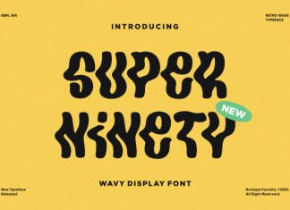 Super Ninety Font preview image 1