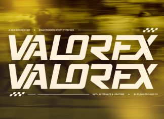 Valorex – Bold Sport Display Font preview image 1