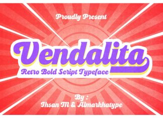 Vendalita – Retro Bold Script Font preview image 1